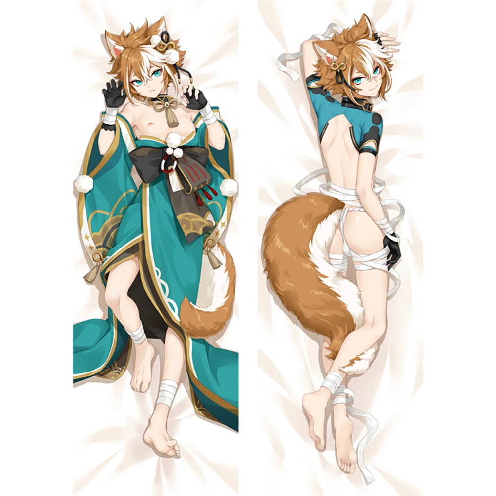 

Game Genshin Impact Gorou Cosplay Dakimakura Cushion Cover Hugging Full body Pillow Case Bedding Pillow Cover 2WAY