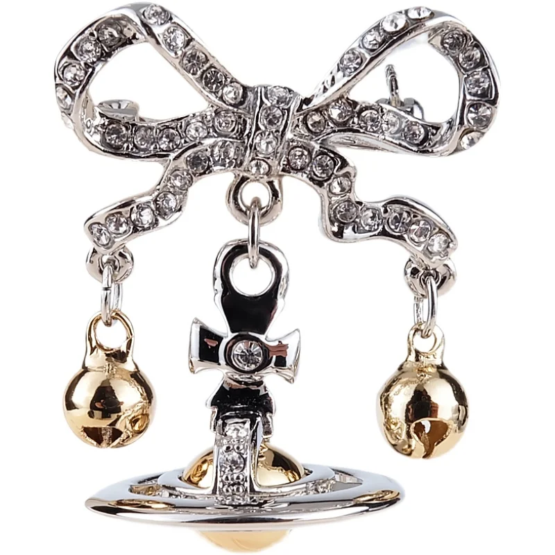 

vivienne westwoo VVA Japan and South Korea Simple Accessories Little Bell Shape Brooch Female Japan and South Korea Personalized