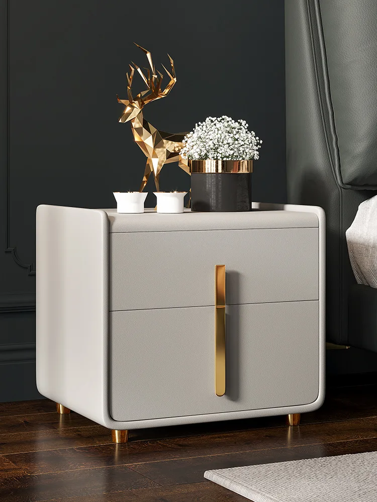 

Bedside Table Modern Simple Small Shelf Light Luxury Storage Small Cabinet Net Red Bedroom Simple Bedside Storage Cabinet