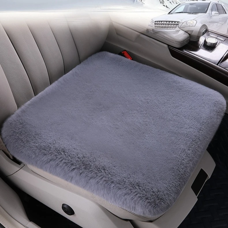 

Зимняя Квадратная Накидка На Автомобильное Сиденье Из Плюша И Искусственного Кроличьего Меха, Теплая, Для Одного Сиденья