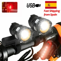zoomable front bike light t6 led bicycle lamp usb rechargeable headlight 3 modes light with built in battery