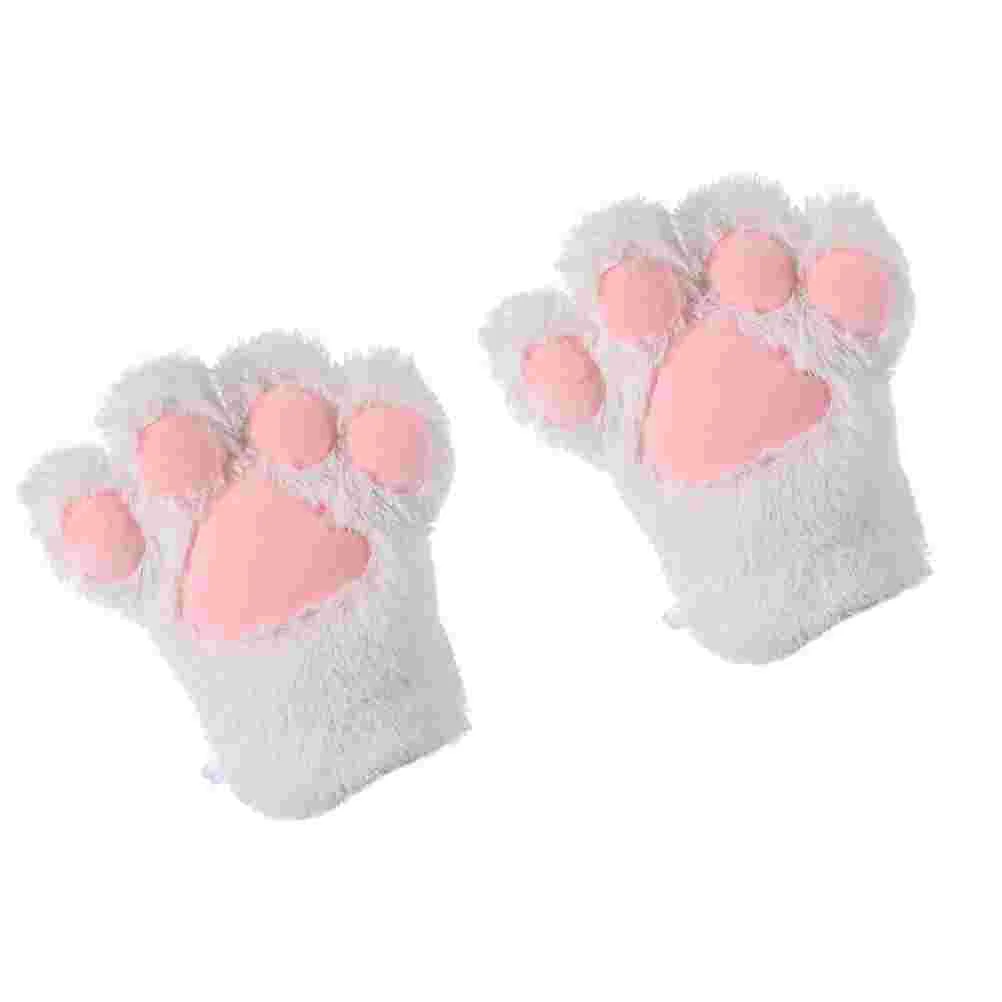 

Cat's Claw Gloves Decorative Kids Cosplay Costumes Soft Performance Prop Stage Plush Design Child Warm