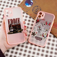 eddie munson hellfire club phone case matte transparent for iphone 7 8 11 12 13 plus mini x xs xr pro max cover