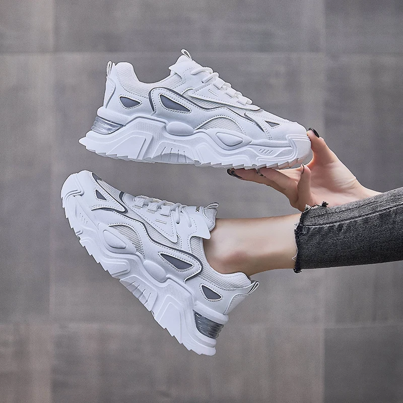 

Женские массивные кроссовки на платформе, зимние теплые плюшевые кроссовки на вулканизированной подошве, размер 41, 2022