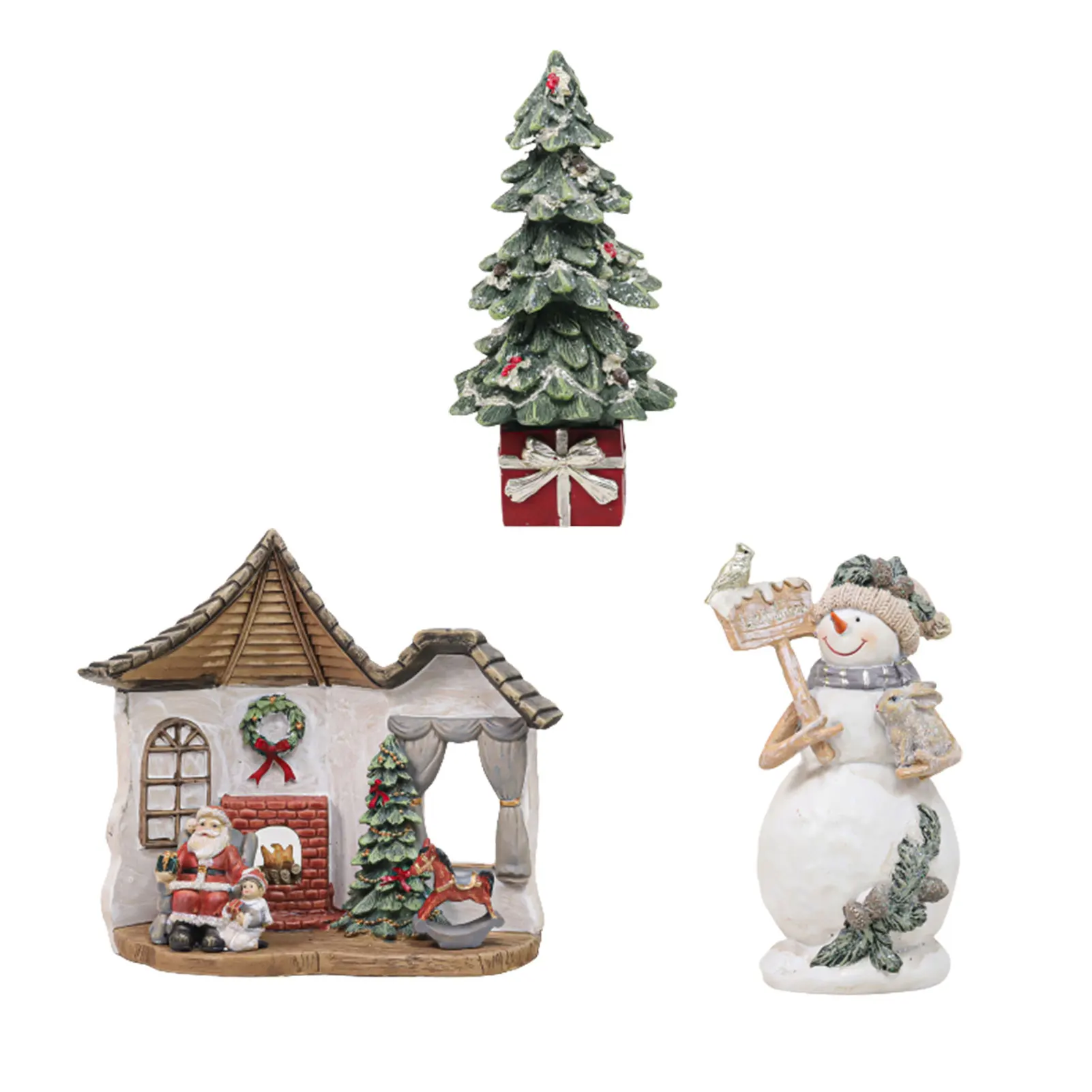 

Рождественское украшение для стола из смолы, хорошо изготовленное долговечное украшение для стола, шкафа, полки, декор для шкафа