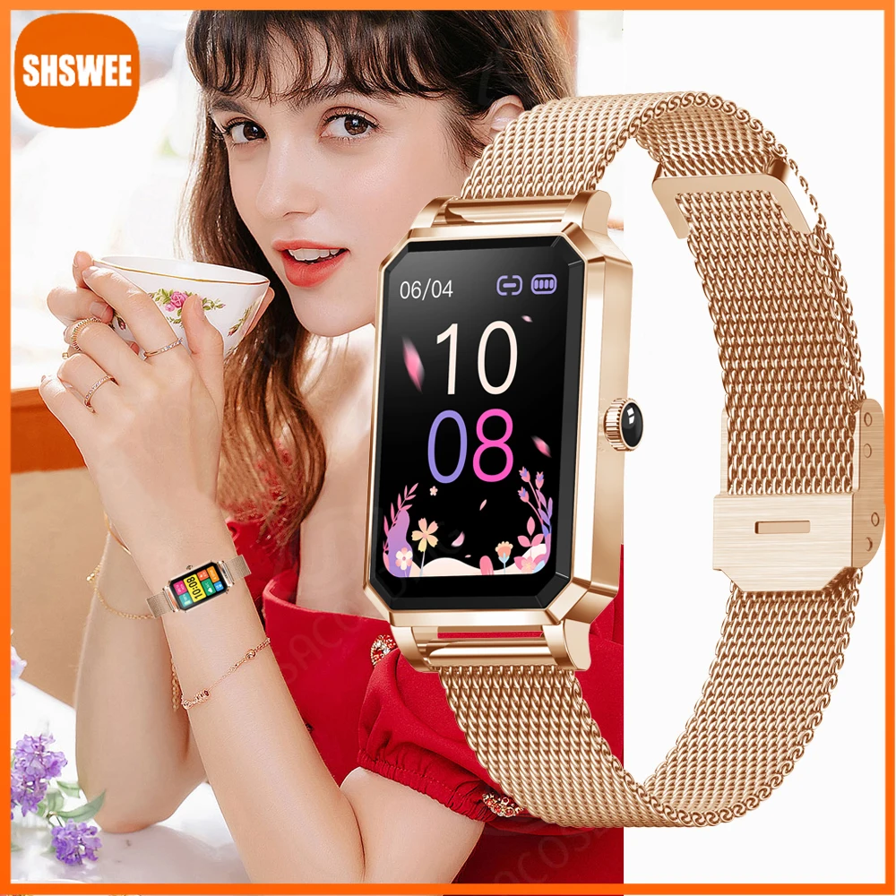 

For Xiaomi Huawei Smart Watch Women Bracelet Heart Rate Fitness Monitor IP68 Waterproof Smartwatch Ladies For Android IOS