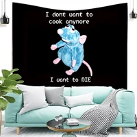 i dont want to cook anymore tapestry wall bedroom i dont want to die wall tapestry cute mouse wall decor blanket decoration room
