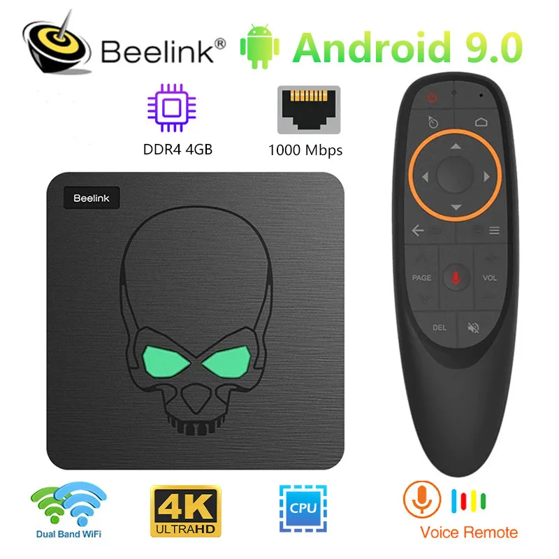 

ТВ-приставка Beelink GT King, четырехъядерный процессор Amlogic S922X, 4 ГБ, 64 ГБ, смарт-ТВ, BT4.1, WIFI, 6, 1000 м, LAN, HDMI, 2,1, 4K, Android