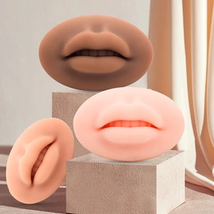 Microblading Reusable 5D Silicone Practice Lips Skin European Solid lip block For PMU Beginner Train in USA (United States)