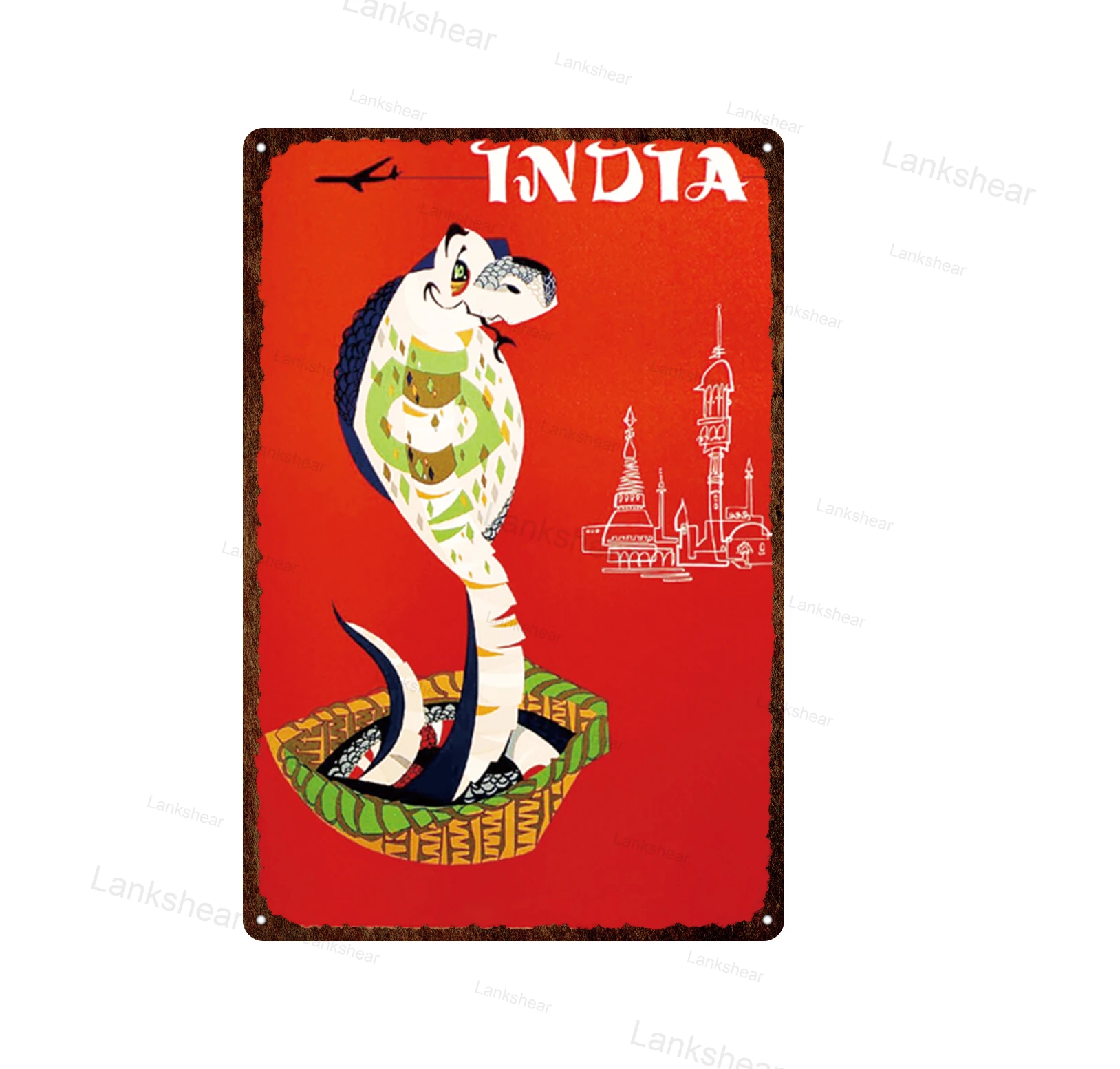 Винтажный металлический жестяной плакат с изображением мексиканского Парижа