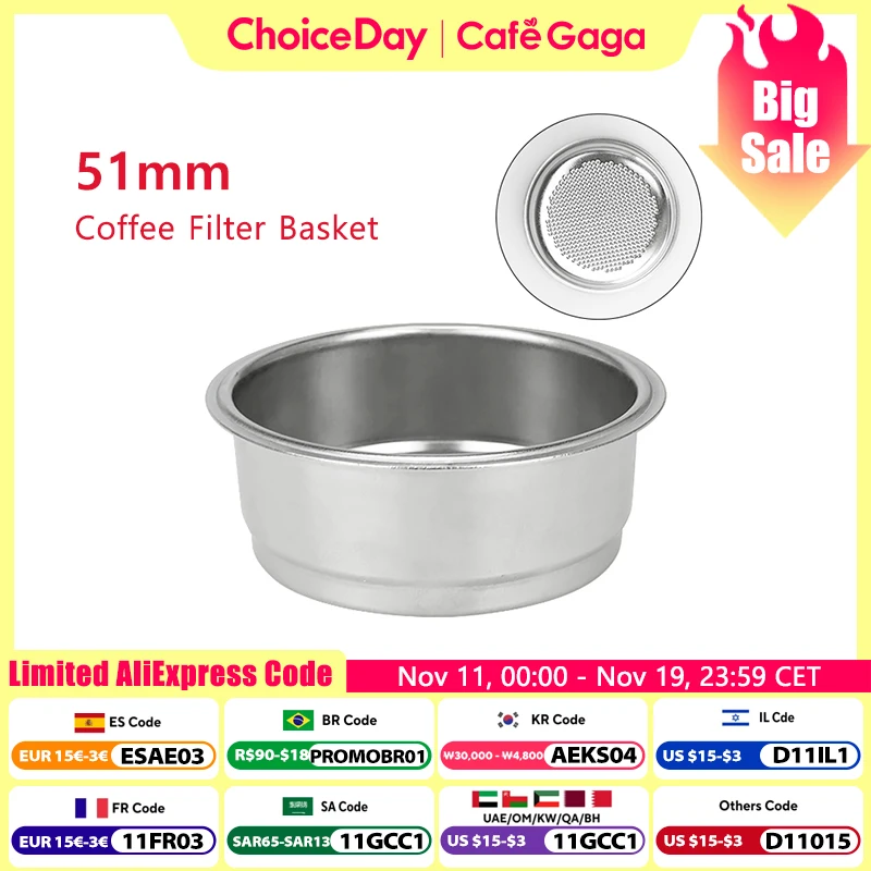 

Корзина для фильтра CafeGaGa из нержавеющей стали 51 мм