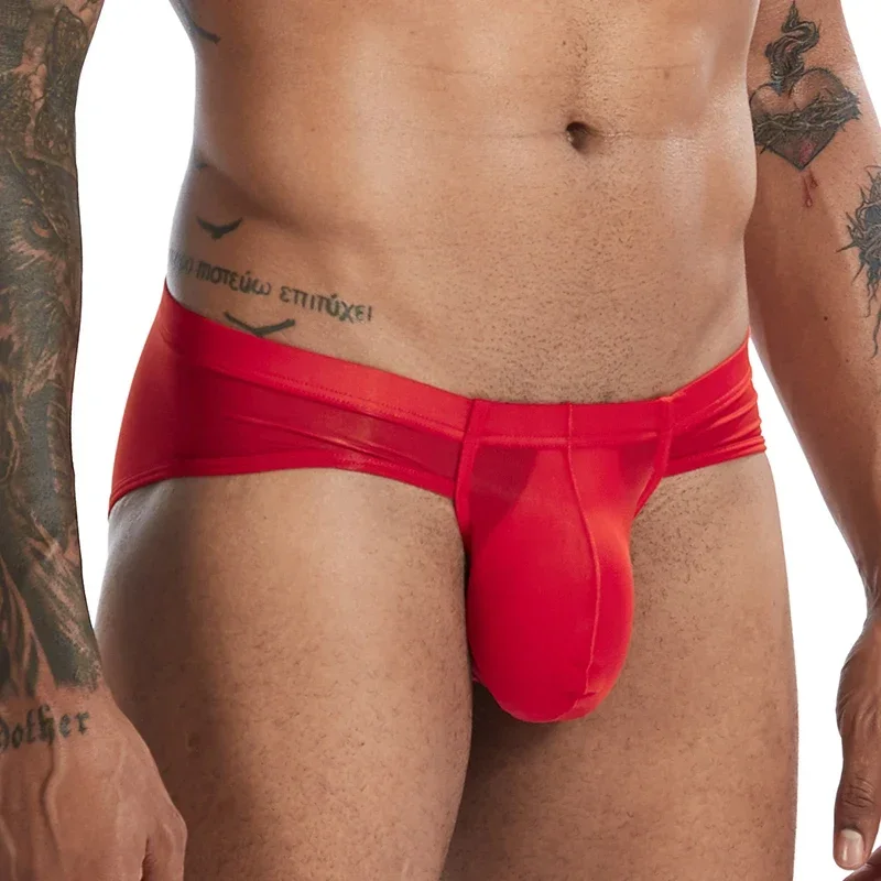 Мужские сексуальные эластичные трусы с низкой посадкой U-образная выпуклая сумка
