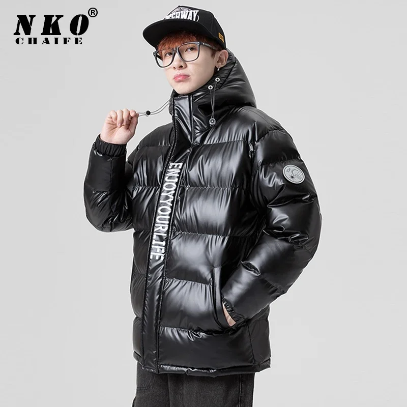 

New in CHAIFENKO Winter Down Jacket Men Windproof Thick Warm Hooded Couple Jacket Coat Men Fashion Casual Brand Men Women Down J