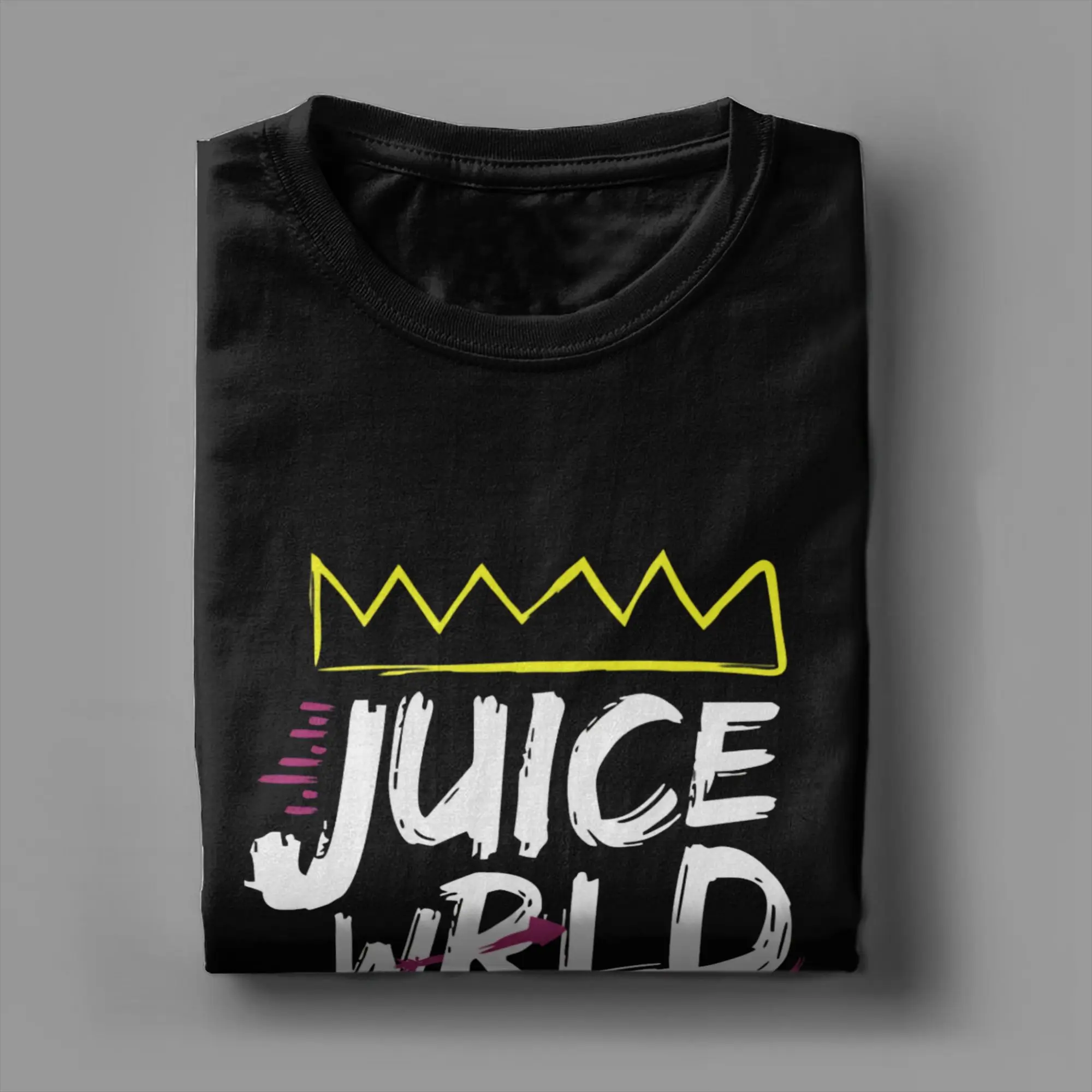 Фото Футболка из 100% хлопка с классическим ретро-графическим принтом J-Juice WRLD для мужчин №3