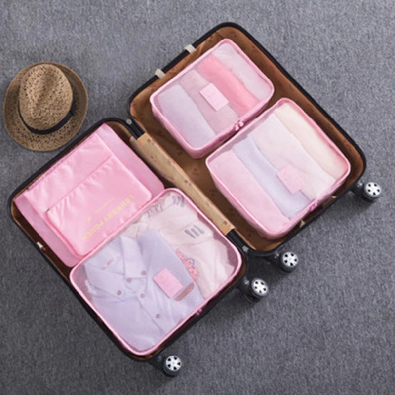 Набор дорожных сумок для хранения одежды 6 шт. аккуратный органайзер гардероба