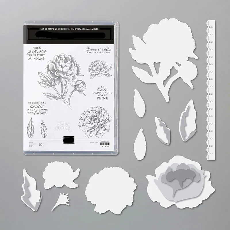 

Peony GardenMetal Cutting Dies and Stamps Stencils For DIY Scrapbooking Photo Album Decor Die Cut Embossing Paper Card Dies Cut