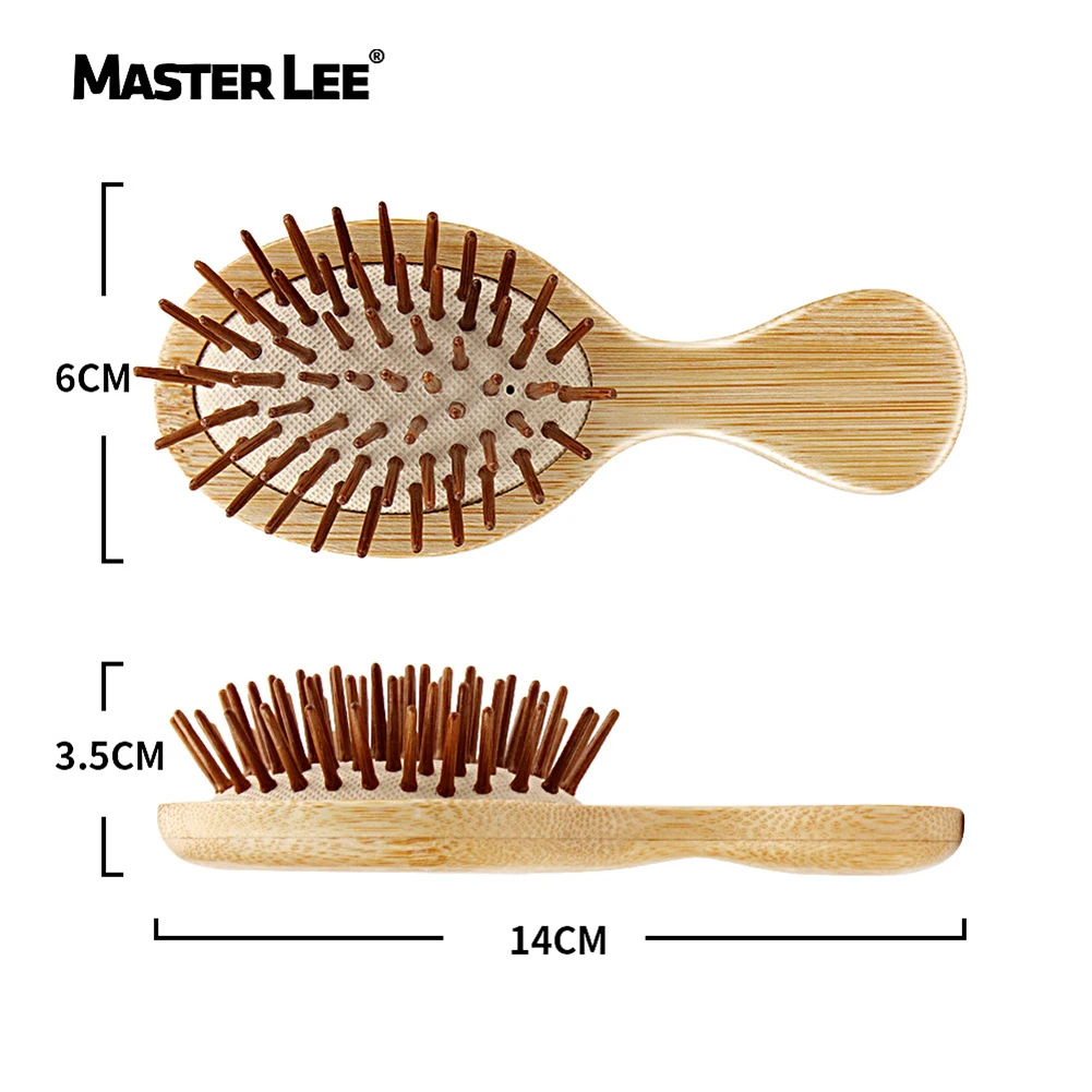 Бамбуковая подушка безопасности Детские гребни карбонизированные твердые