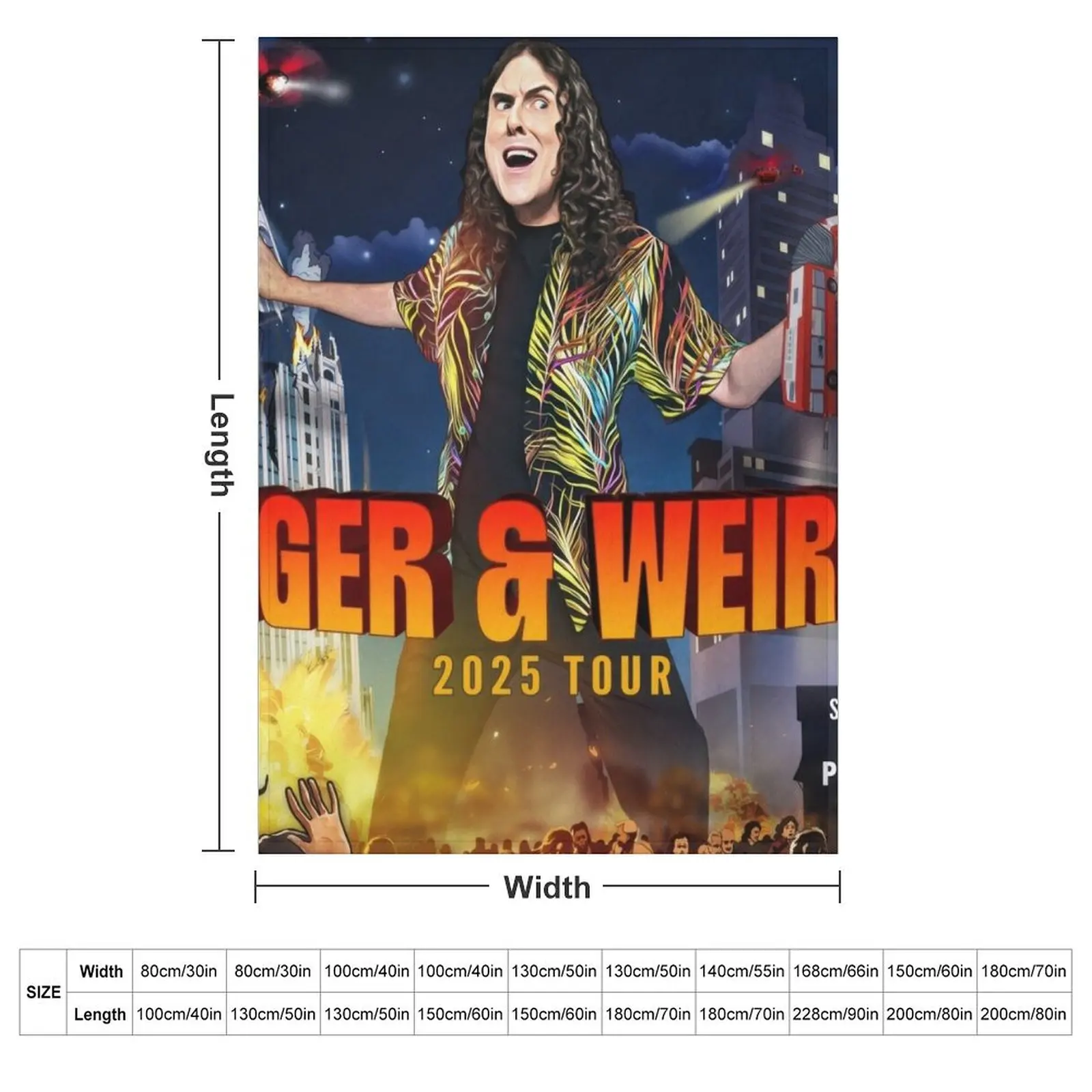 Weird Al Yankovic Dates 2025 одеяло
