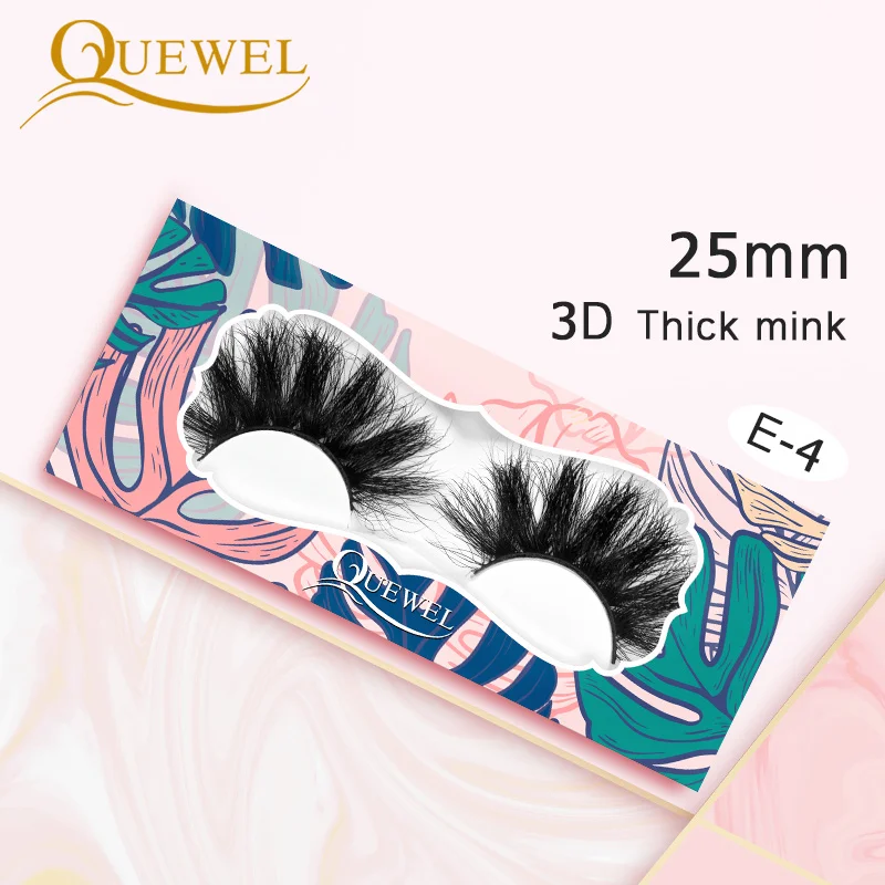

Quewel удлиненные норковые накладные ресницы 25 мм длинные полосы толстые 100% 3D норковые ресницы ручной работы многоразовые Макияж Наращивание ...