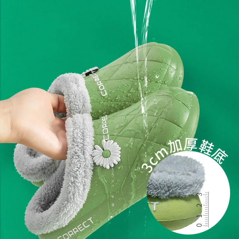 

Тапочки домашние женские водонепроницаемые, из ЭВА, на меху