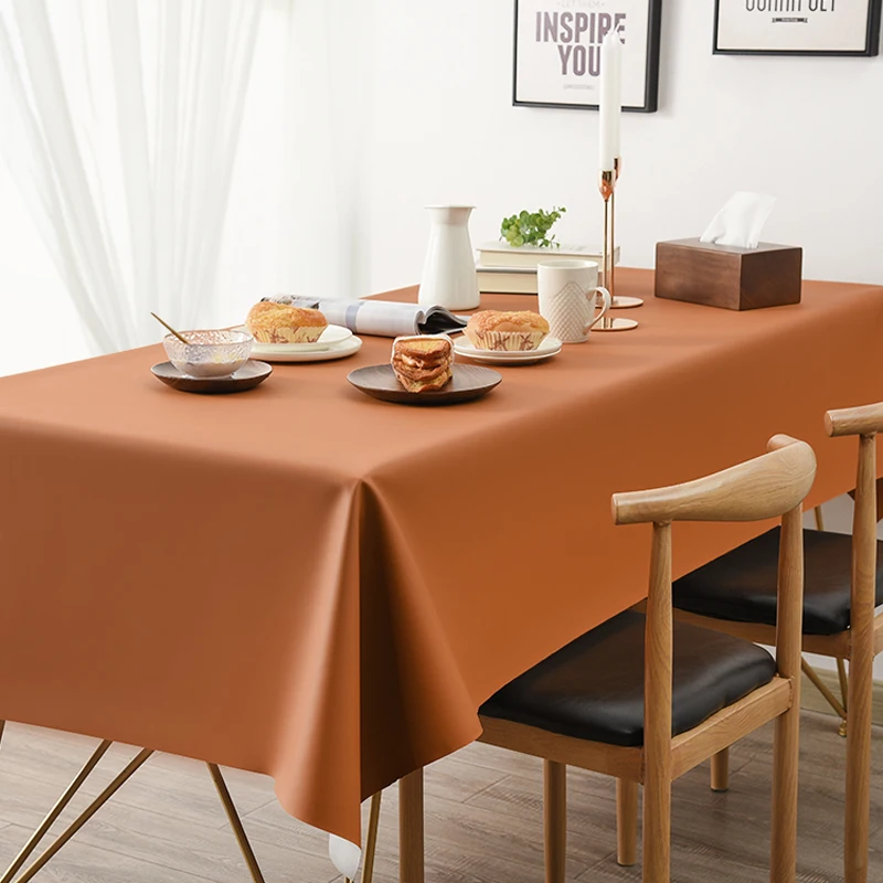 

Leather tablecloth, wash free, oil resistant, waterproof rectangular tablecloth