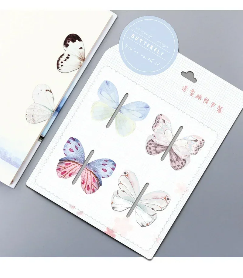 Магнитные закладки-бабочки 4 шт. магнитные закладки из 4 х шт в ассортименте мm4 листопадова