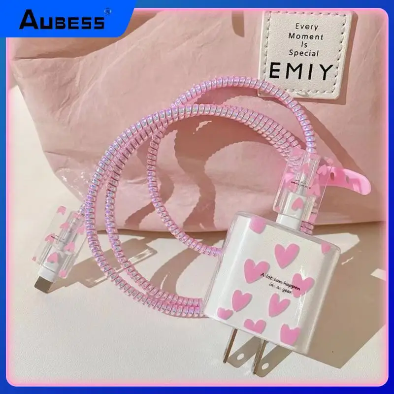 

Tpu Charging Head Protective Cover Convenient Charger Head Protective Sleeve Portable Changeable Wire Protector For Apple 1 Pcs