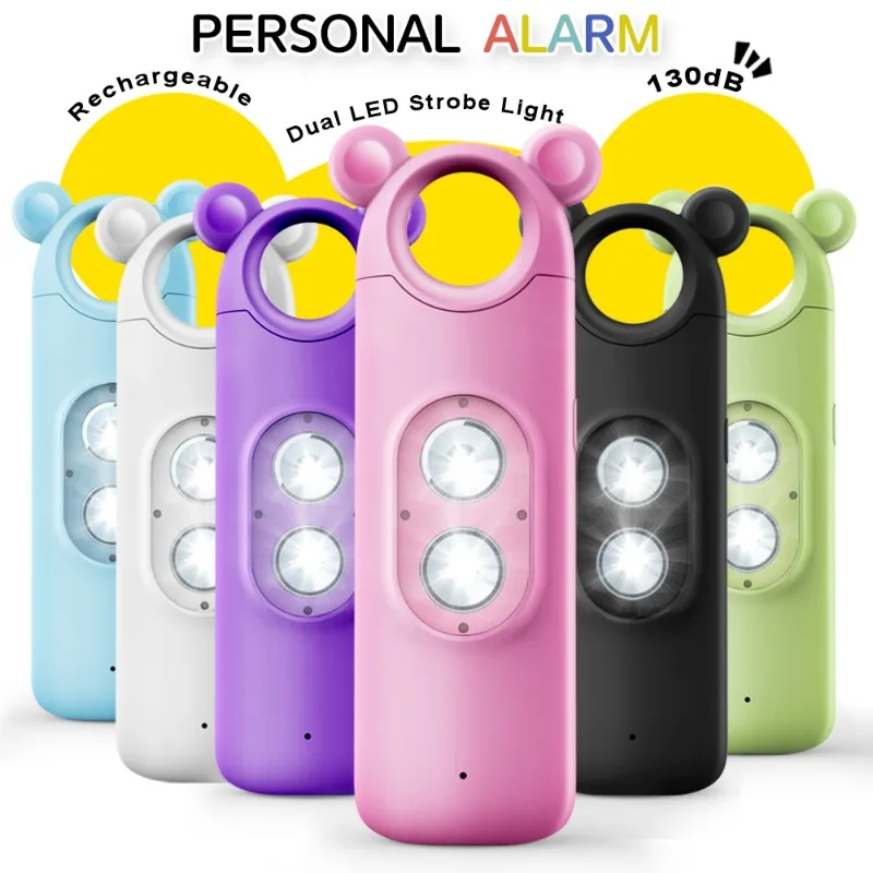 Self Defense Alarm 130dB Anti-wolf Girl Child Women Security Protect Alert Personal Safety Scream Loud Emergency Keychain