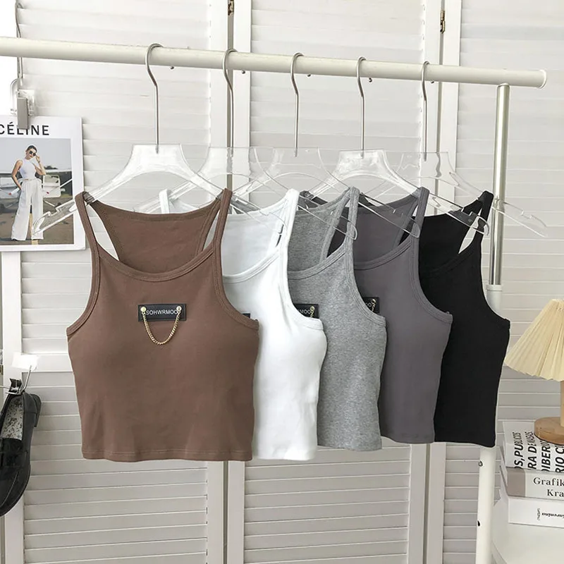 

2023 летние модные женские Сексуальные облегающие топы без рукавов для женщин хорошее качество Повседневный Спортивный кроп Y2k майки Модный жилет