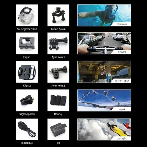

Piranha Action Camera 1125 Action Cam Hd 1080 Full Hd 12MP