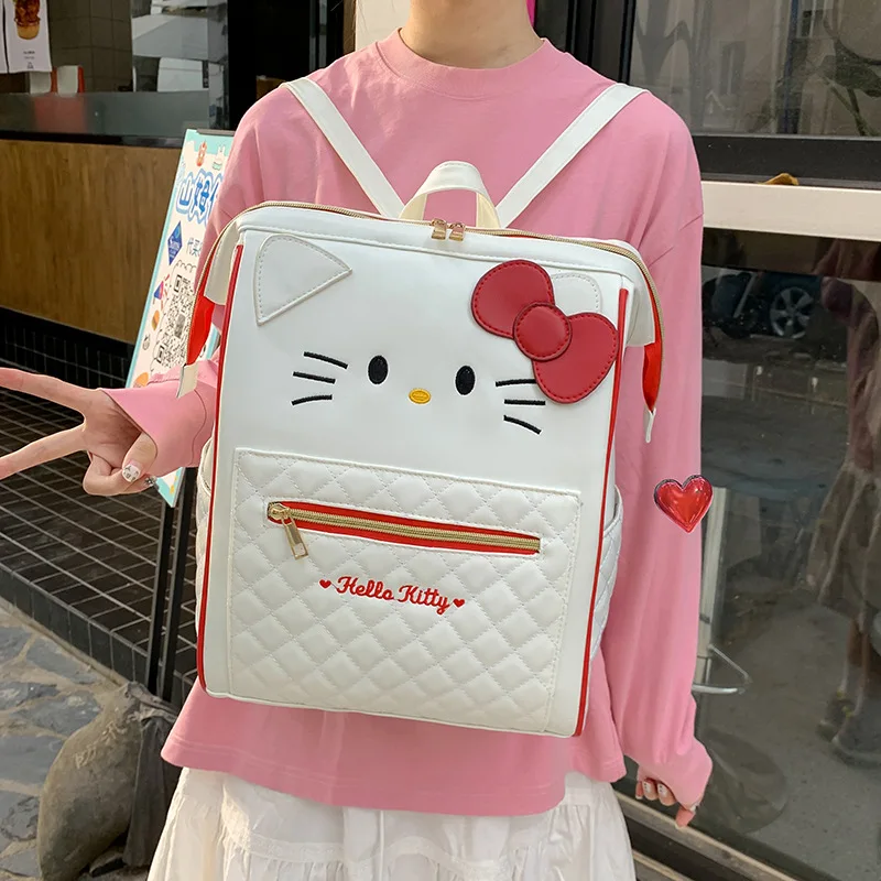 Фото Новый рюкзак Sanrio 2026: Милый многофункциональный рюкзак My Melody с бантом, вместительная сумка для студентов, изысканный подарок к празднику №3