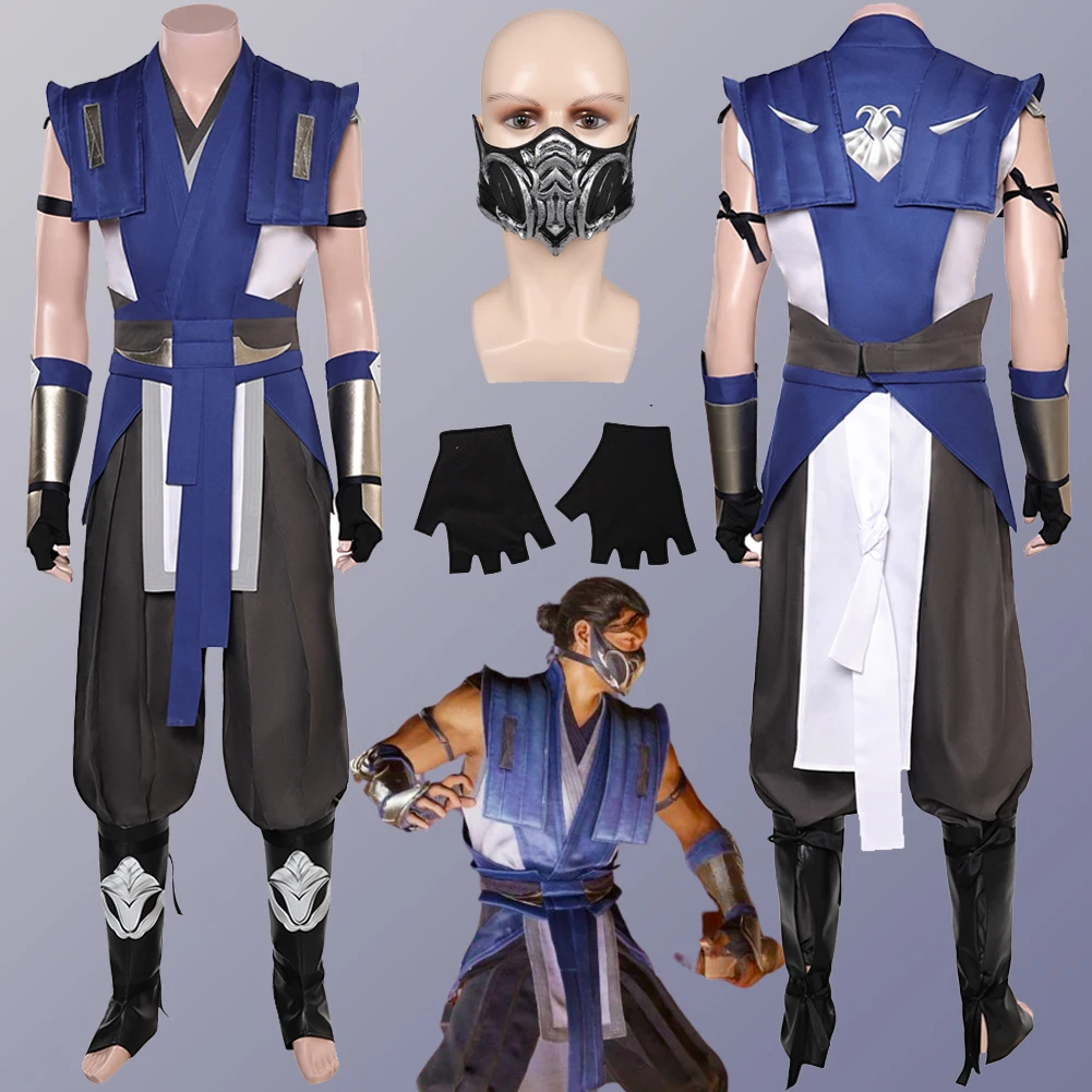 

Sub Zero Cosplay Role Play Mask Game Mortal Kombat Costume Adult Men Roleplay Male Fantasy Fancy Dress Up Party Clothes