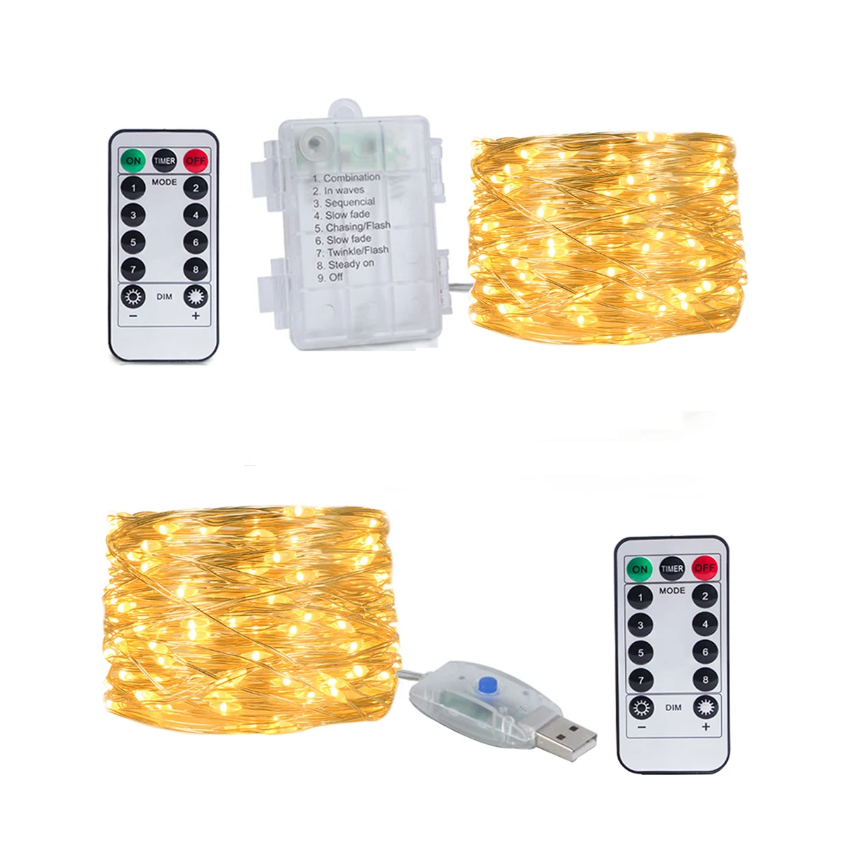 

LED гирлянда Topdii медная проволока 5/10/20 метров