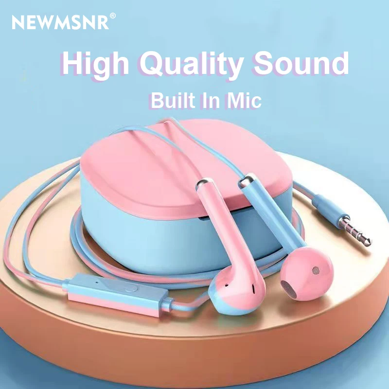 

Newmsnr New Fashion Design Wire Earphones With Mic Good Sound In Ear Headphones 3.5mm Universal Earphone Waterproof Headset 2022