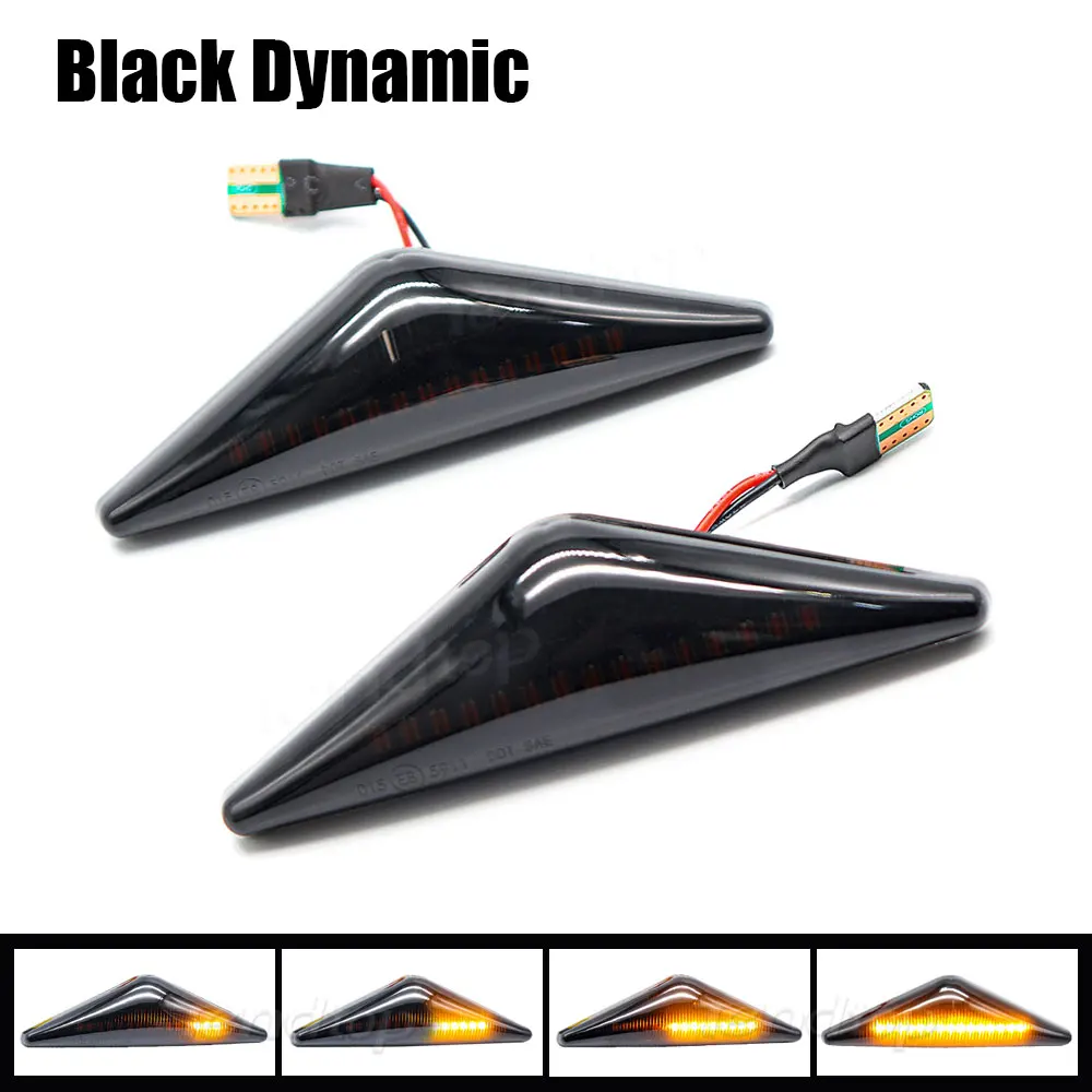 

2 шт., дымовые линзы на переднее крыло автомобиля, динамический светодиодный боковой габаритный повторитель, индикатор указателя поворота для Ford MONDEO MK3 FOCUS MK1