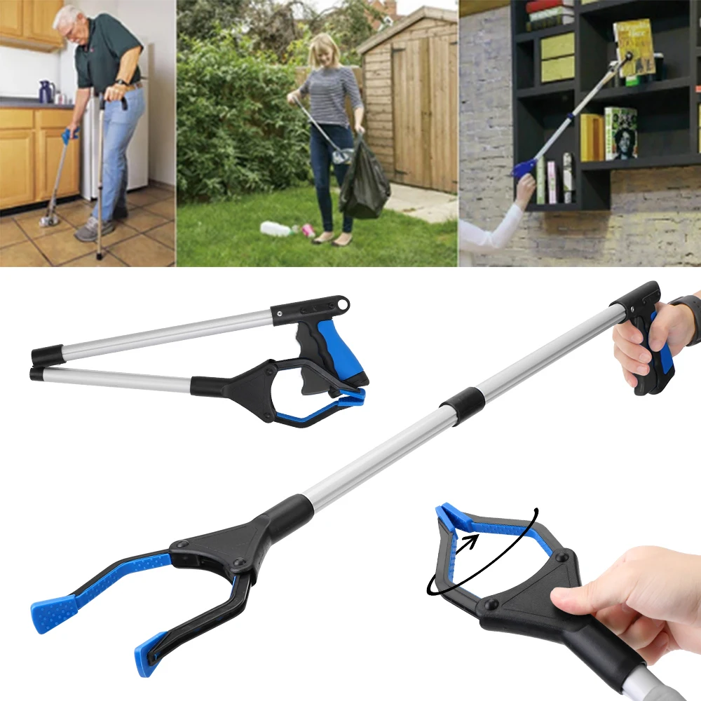 

82 cm Grab Tool Disabled Pick up Helping Hand Grabber Long Reach Arm Extension Tool Aluminum Rubber Arm Extension Trash Clip