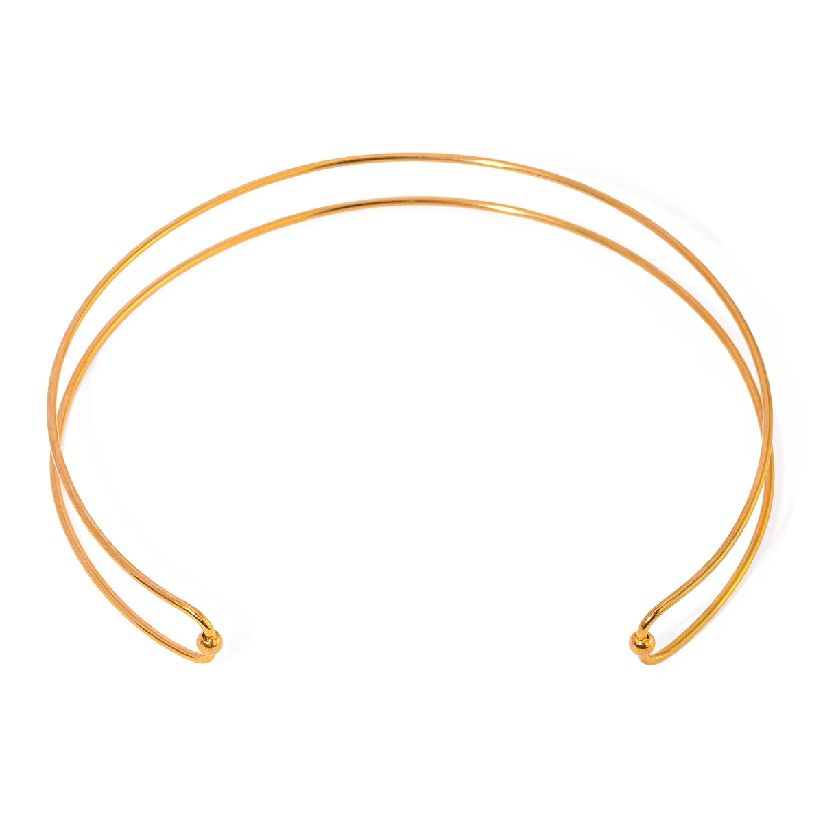 Очаровательное минималистичное двойное ожерелье из нержавеющей стали чокер для