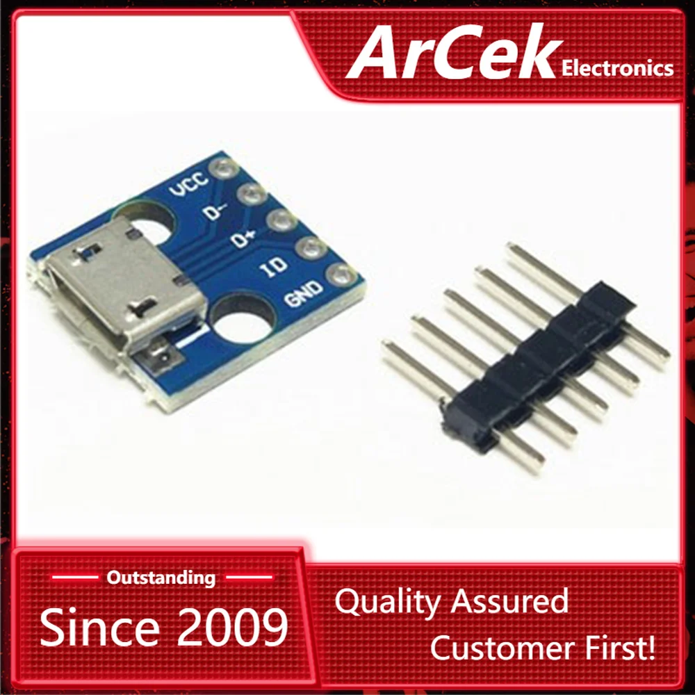 

10Pcs CJMCU Micro USB Board Power Adapter 5V Breakout Switch Interface Module
