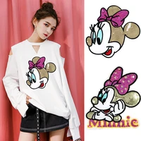 cartoon disney clothing accessories towel embroidered clothes diy hand sew patches for ladies kids t shirt decoration