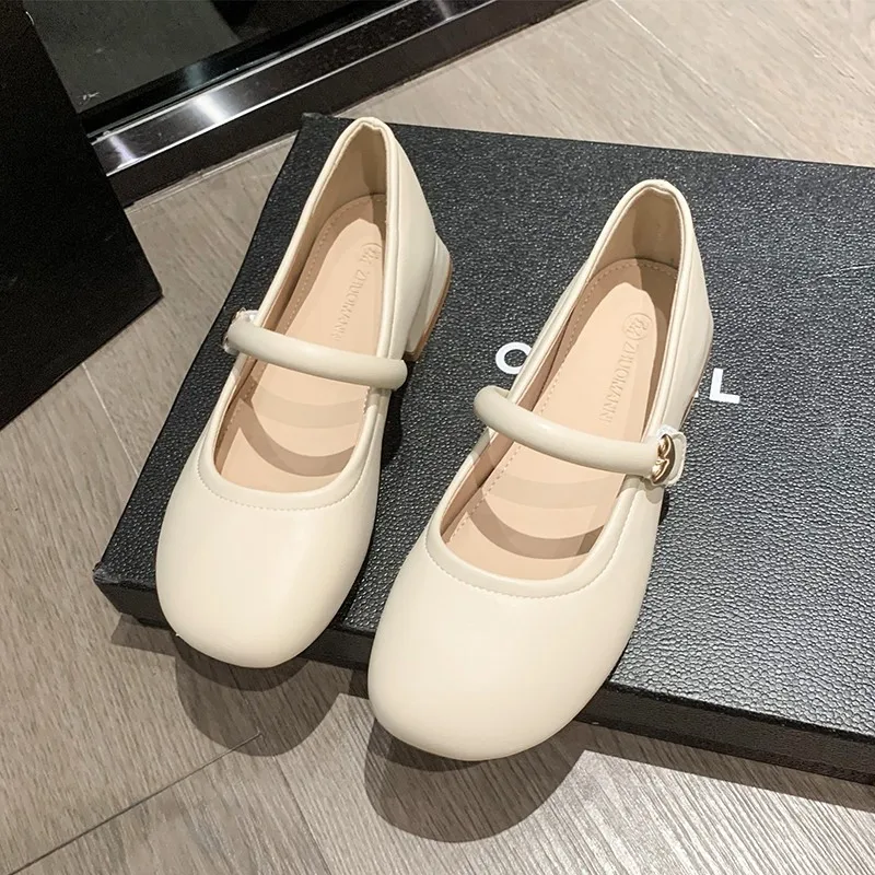 

2023 Spring and Autumn Women Flat Shoes Comfort Non-slip Ladies Loafers Pu Leather Flats Elegant Women Round Toe Single Shoes