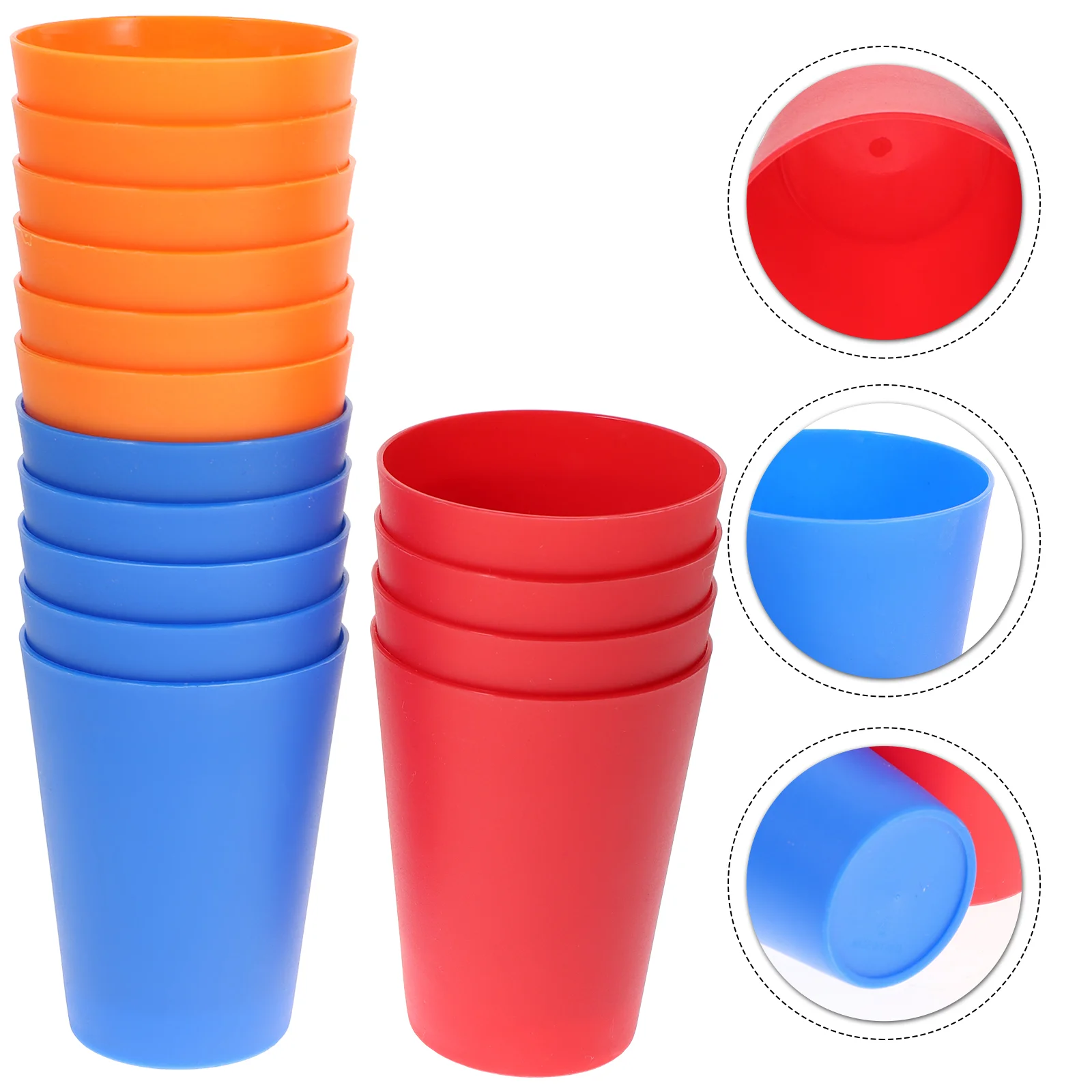 

15pcs Colorful Plastic Cups Home Beverage Drinking Cup Reusable Holiday Party Tableware and Party Supplies 101-200ml (Mixed For
