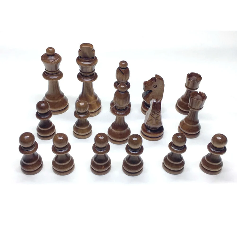 

Chess Piece Pieces Wooden Set Woodking Classical Board Game Medieval Weight Tournament International European Entertainment