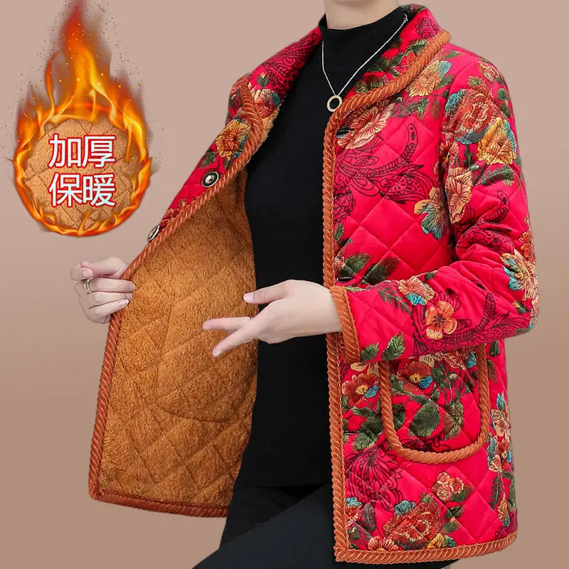 Осенне-зимнее утепленное пальто Паркер модная одежда для матери Printi Теплая