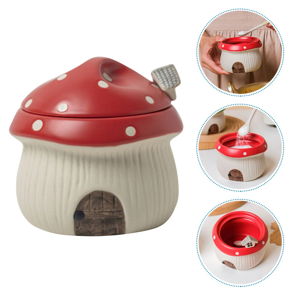 

Container Ceramic Seasoning Jar Pepper Sugar Sealing Pots Ceramics Spice Holder