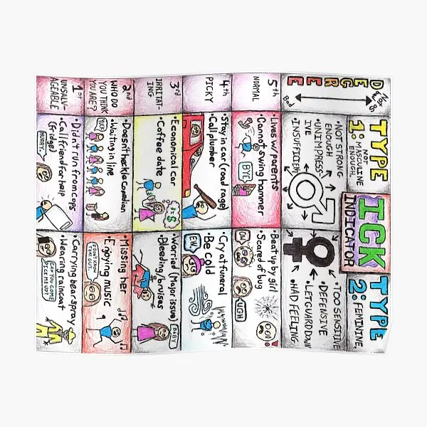 Плакат Ick с индикатором Декор художественная роспись современная настенная