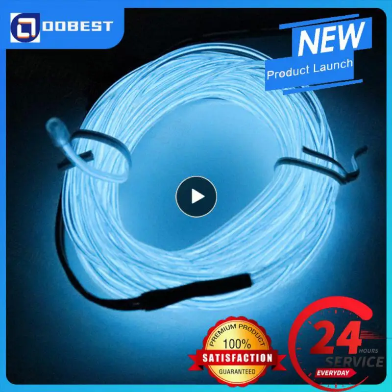 

1~10PCS Cold Light Wire Decoration Led Strip Lamp 3v Universal Car El Luminous Line Car Interior Luminous Line
