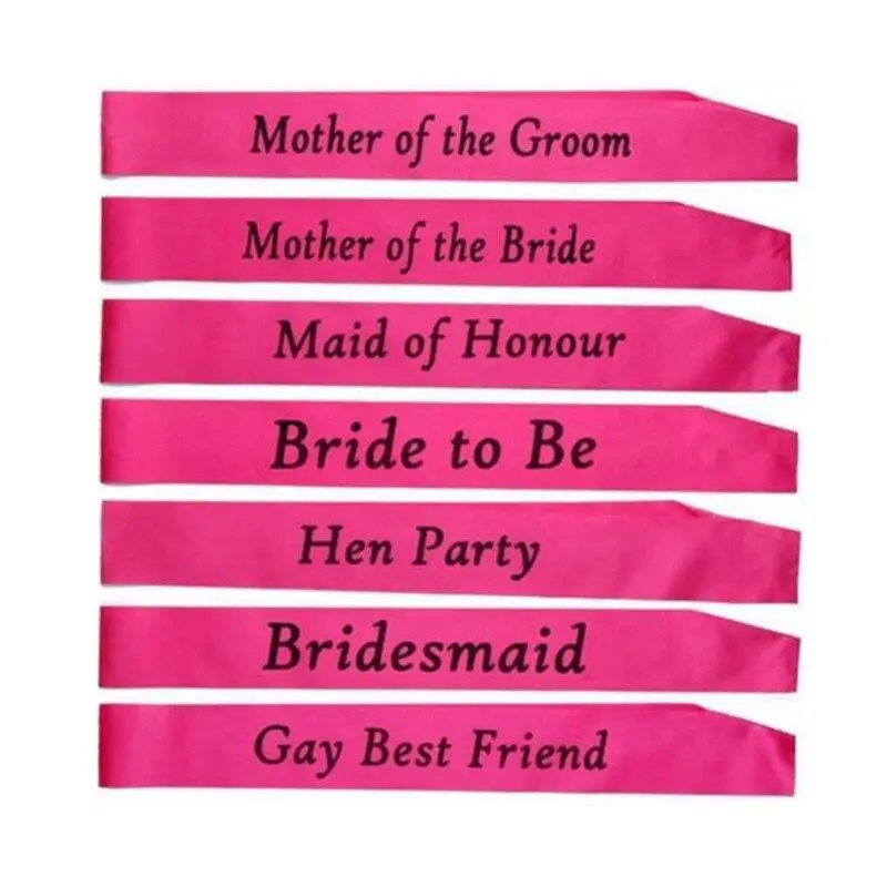 

Singles party wedding bride bridesmaid belt shoulder belt etiquette belt