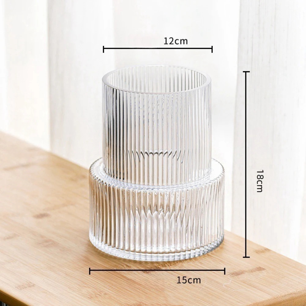 

Прозрачная стеклянная ваза скандинавского стиля