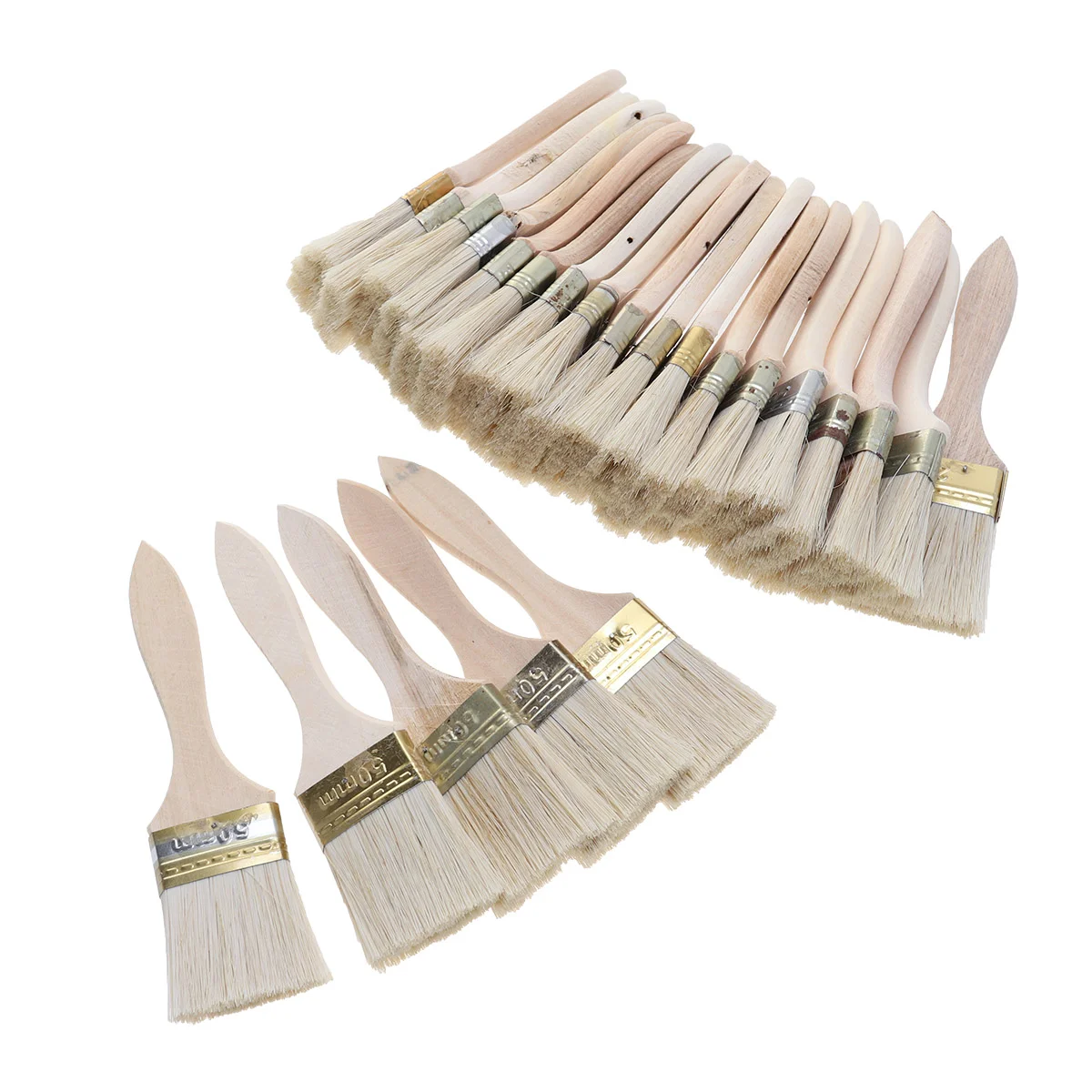 

23pcs brush brushes for walls set paintbrushes- Brushes Wooden Handle Premium Durable Painting Tool for Wall Furniture Home