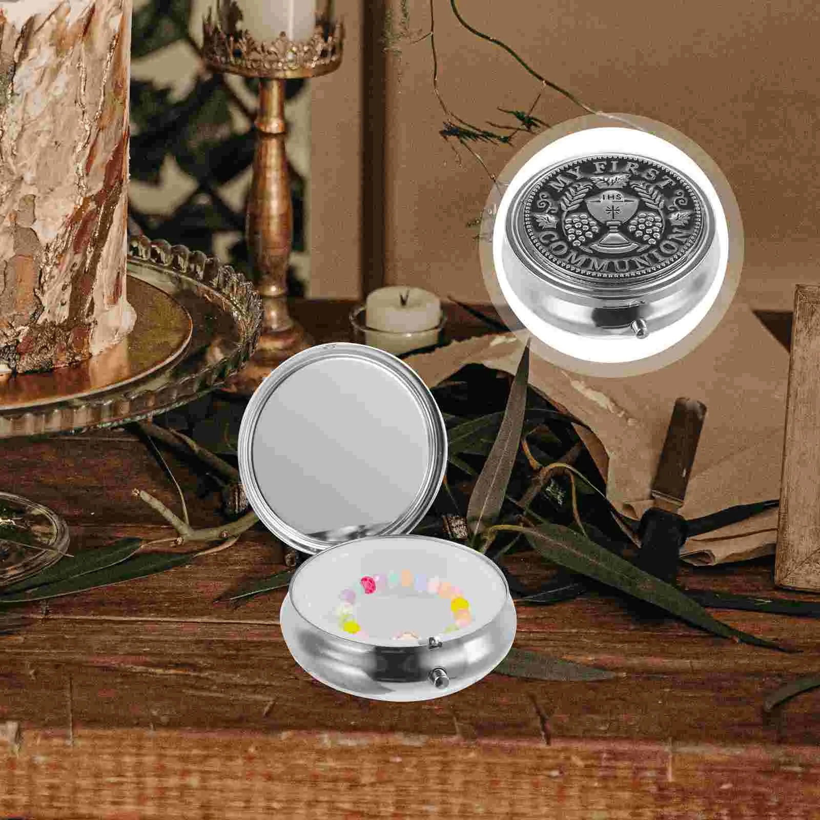 Bracelet Container Zinc Alloy Jewelry Case Table Top Decor Accessories Ring Storage Retro Packing Man Metal